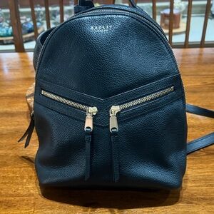Ridley London Black Leather Backpack